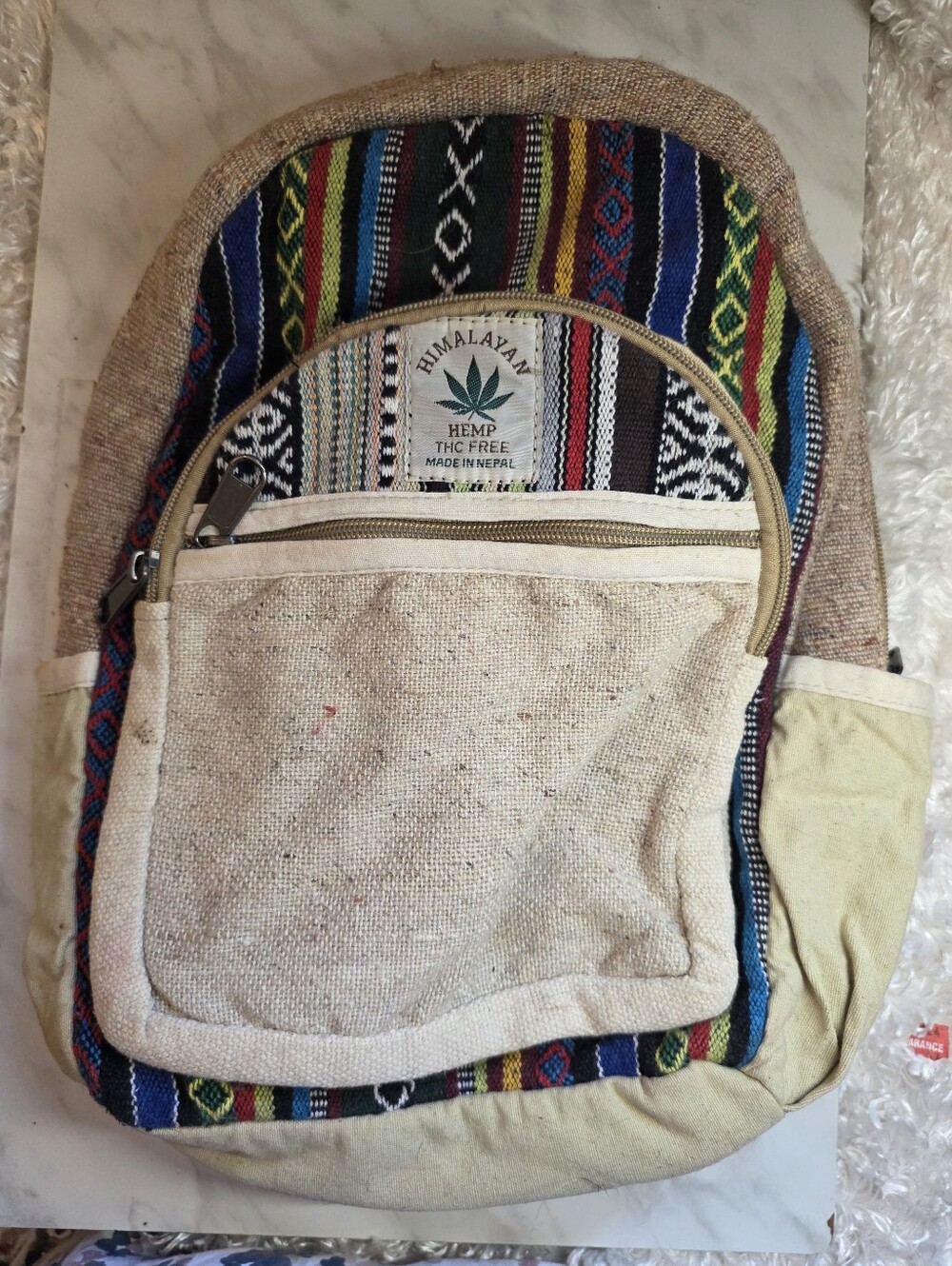 Hemp Natural Multi Travel Backpack☆